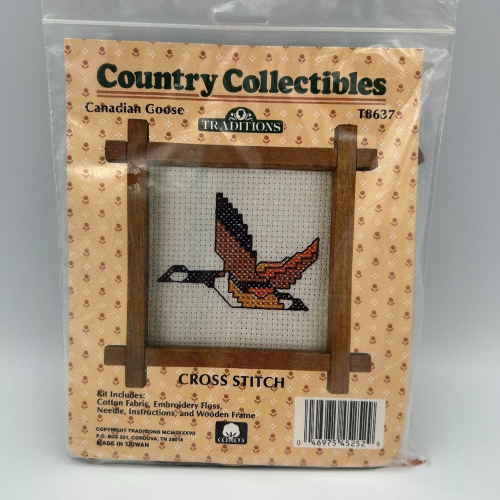 Tradition Country Collectibles Cross Stitch Kit T8637 Canadian Goose Taiwan
